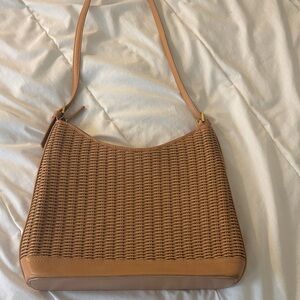 Etienne Aigner Woven Shoulder Bag in Tan
